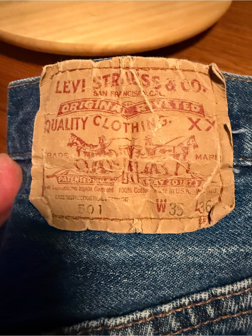 Vintage Levi's 501 shrink to fit jeans made in USA 32x32